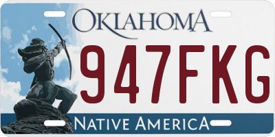 OK license plate 947FKG
