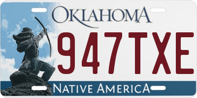 OK license plate 947TXE