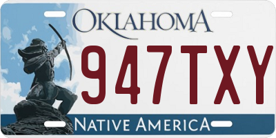 OK license plate 947TXY