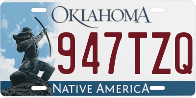 OK license plate 947TZQ