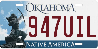 OK license plate 947UIL