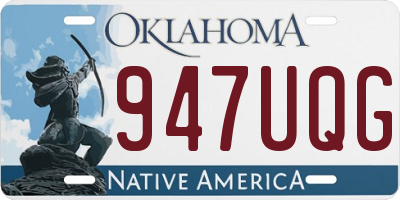 OK license plate 947UQG