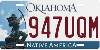 OK license plate 947UQM