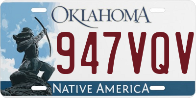 OK license plate 947VQV