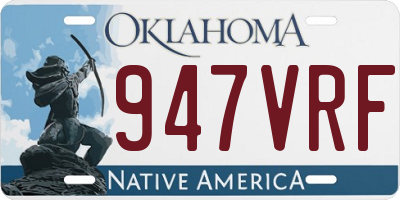 OK license plate 947VRF