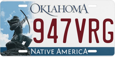 OK license plate 947VRG