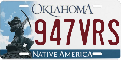 OK license plate 947VRS