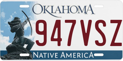 OK license plate 947VSZ