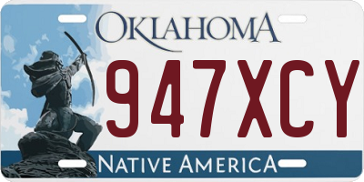 OK license plate 947XCY