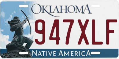 OK license plate 947XLF
