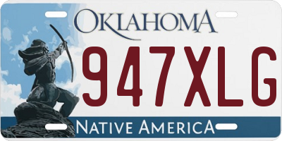 OK license plate 947XLG