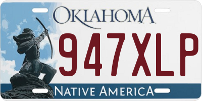 OK license plate 947XLP