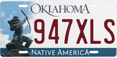 OK license plate 947XLS