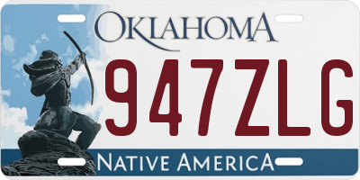OK license plate 947ZLG