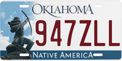 OK license plate 947ZLL