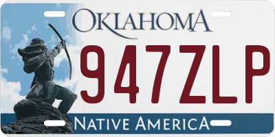 OK license plate 947ZLP
