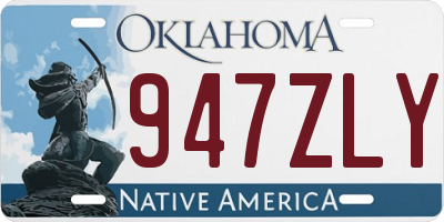 OK license plate 947ZLY