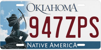 OK license plate 947ZPS