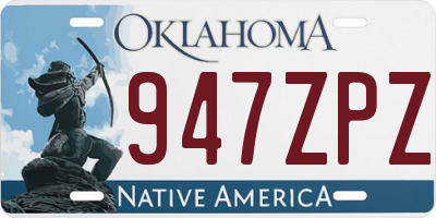 OK license plate 947ZPZ