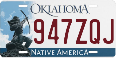 OK license plate 947ZQJ