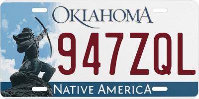 OK license plate 947ZQL