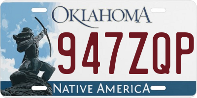 OK license plate 947ZQP