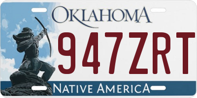 OK license plate 947ZRT