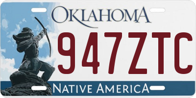 OK license plate 947ZTC