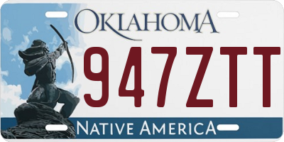 OK license plate 947ZTT