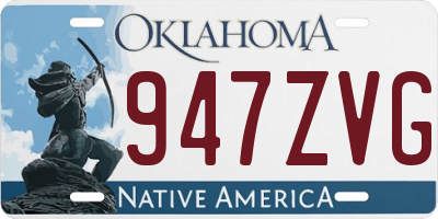 OK license plate 947ZVG