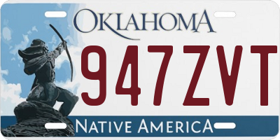 OK license plate 947ZVT
