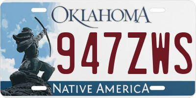 OK license plate 947ZWS