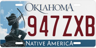 OK license plate 947ZXB