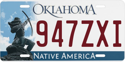 OK license plate 947ZXI