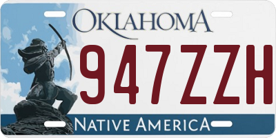 OK license plate 947ZZH