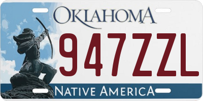 OK license plate 947ZZL