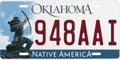 OK license plate 948AAI