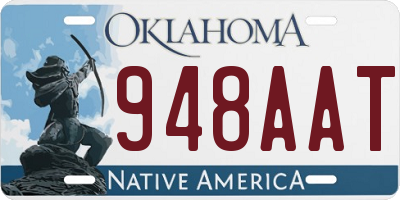 OK license plate 948AAT