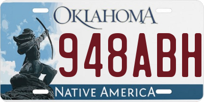 OK license plate 948ABH