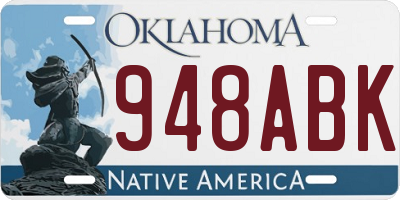 OK license plate 948ABK