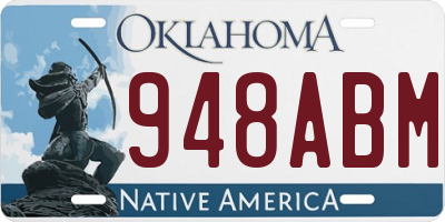 OK license plate 948ABM
