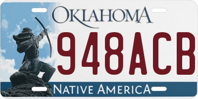 OK license plate 948ACB