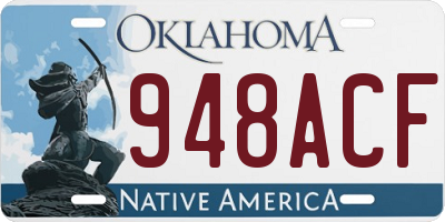 OK license plate 948ACF