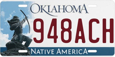 OK license plate 948ACH