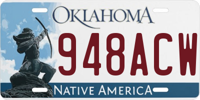 OK license plate 948ACW
