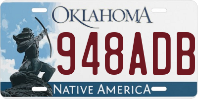 OK license plate 948ADB