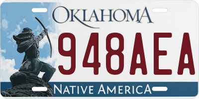 OK license plate 948AEA