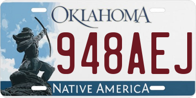 OK license plate 948AEJ