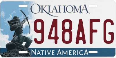 OK license plate 948AFG