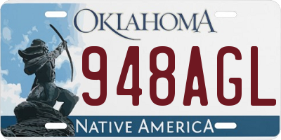 OK license plate 948AGL